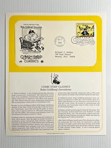 Comic Strip Rube Goldberg's - First Day Cover Postal Commemorative Society 1995 - Picture 1 of 3