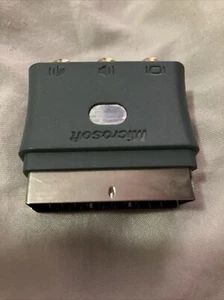 Genuine Microsoft XBOX 21 Pin SCART to 3 RCA Adapter AV Audio Video Converter - Picture 1 of 3
