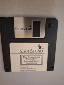 Shuttle CAD User Demonstrator software: vintage 1993 DOS-based 3.5" floppy, v1.1 - Picture 1 of 3