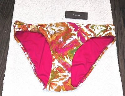 NUEVO CON ETIQUETAS $70 NATORI TALLA PEQUEÑA S BIKINI MULTICOLOR PARTE INFERIOR DE BAÑO COLOR: PINA Foto 1 de 4
