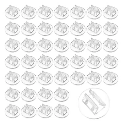 100 Pcs 0.8" Acrylic Round Place Card Holder Table Sign Number Holder, Clear - image 1 of 4