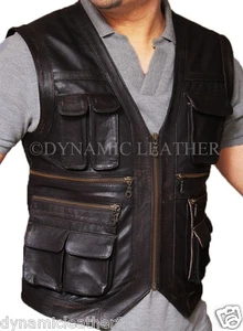 Jurassic World Owen Grady Faux Leather Vest - ALL SIZES AVAILABLE - Picture 1 of 5
