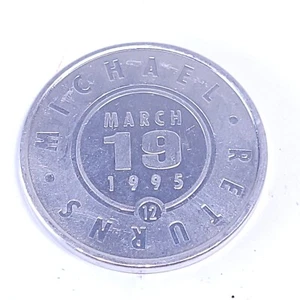 Michael Jordan Upper Deck Coin #12 Double Sided March 19 1995      (8) - Picture 1 of 3