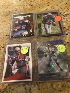 NEW ENGLAND PATRIOTS LOT CURTIS MARTIN REDMOND TEDDY BRUSCHI DREW BLEDSOE