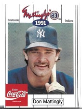1991 Coca Cola Mattingly's 23 Don Mattingly #13
