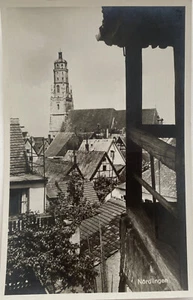 RPPC Postcard Nordlingen Roof Top City View Black White Photo Vintage - Picture 1 of 3