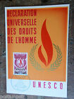 FRANCE 1969, CM 1° jour FDC, UNESCO, DROITS HOMME, timbre SERVICE 40, VF CM CARD