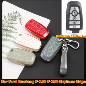 TPU Mando a Distancia Coche Llavero Cubierta Estuche Soporte Para Ford Explorer Mustang F-150 Sin Llave - Imagen 1 de 14