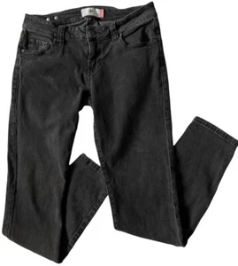 CAbi 3044 Size 4 Pitch Super Skinny Black Faded Wash Jeans Stretch - Picture 1 of 8