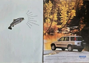 1997 - 2 PAGE PRINT AD - HONDA THE CR-V ...TROUT , SALMON AND SWEATY SOCKS... - Picture 1 of 1