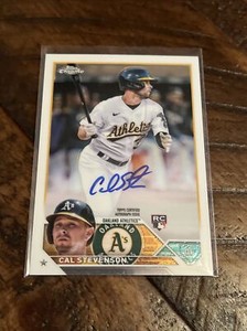 2023 Topps Chrome Cal Stevenson Rookie Autographs Auto RC #RA-CST Athletics