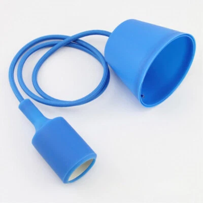E26/E27 Silicone Ceiling Pendant Lamp Holder Hanging Vintage Light Home Decor    - Image 1 of 4