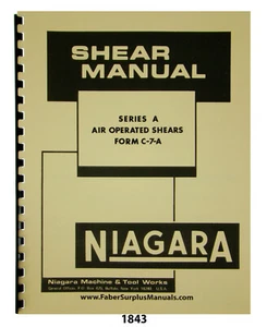 Niagara Serie "A" Druckluftschere Anleitung & Teilelistenhandbuch #1841 - Bild 1 von 11