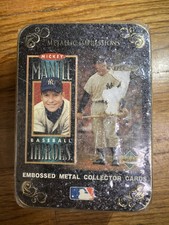 1995 Upper Deck Baseball Heroes Mickey Mantle Metallic Impressions 5-card Tin
