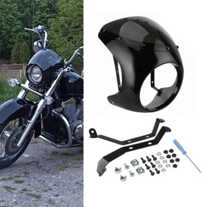 7" Motorcycle Front Headlight Handlebar Fairing Windshield Cover Universal Fit - Picture 1 of 8