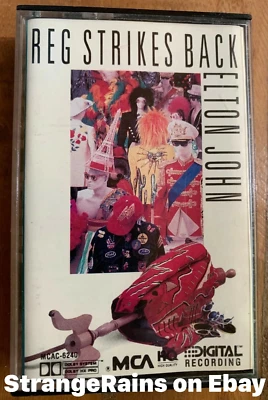 ELTON JOHN - Reg Strikes Back  - Cassette Tape - Bernie Taupin   - Image 1 of 4
