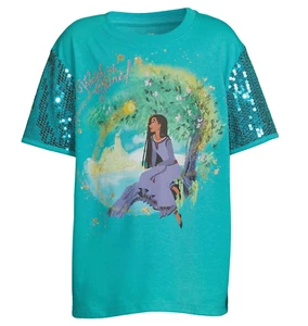 Disney Girls Wish Movie Asha Star & Valentino Short Sleeve T-Shirt - Size XS NEW - Picture 1 of 4