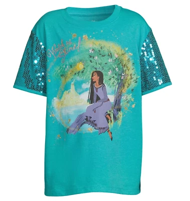 Disney Girls Wish Movie Asha Star & Valentino Short Sleeve T-Shirt - Size XS NEW - Image 1 of 4