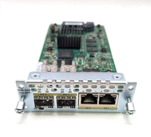 CISCO NIM-2GE-CU-SFP 2-port dual-mode SFP / RJ45 Gigabit Layer 3 Ethernet Module - Picture 1 of 4