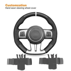 DIY Real Leather Suede Car Steering Wheel Cover for Dodge Challenger SRT Charger - Picture 1 of 11