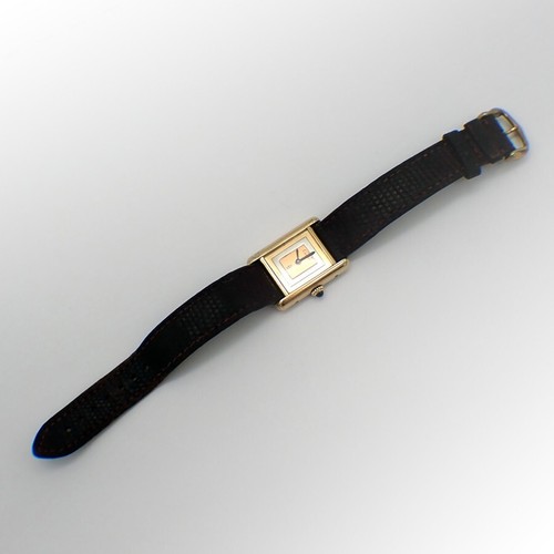 Orologio da polso Must De Cartier Carica Manuale Quadrante Tri Colore Argento Sterling