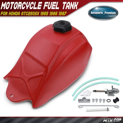 New Gas Fuel Tank with Cap and Fuel Petcock for Honda ATC250SX 1985 1986 1987 - Изображение 1 из 4