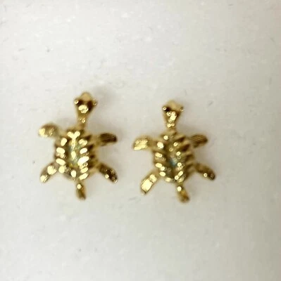 29x Gold Plate Turtle Post earrings, stud- surgical steel post - Image 1 of 3