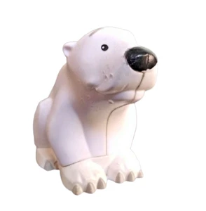 Fisher Price Polar Bear Little People Toy White 2018 Mattel Noah's Ark - Picture 1 of 9