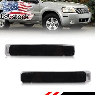 2X smoked Lens Front Side Marker Reflectors Lights For 2005-2007 Mercury Mariner - Image 1 of 4