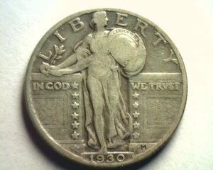 1930 STANDING LIBERTY QUARTER FINE / VERY FINE F/VF NICE ORIGINAL COIN BOBS COIN - Picture 1 of 2