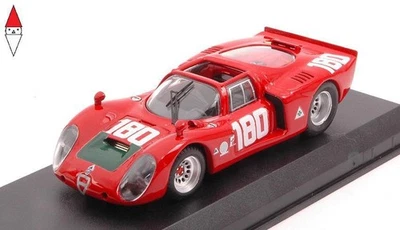 1/43 BEST MODEL ALFA ROMEO 33.2 N 180 TARGA FLORIO 1969 I.GALLI - N.GIUNTI RED - Immagine 1 di 3