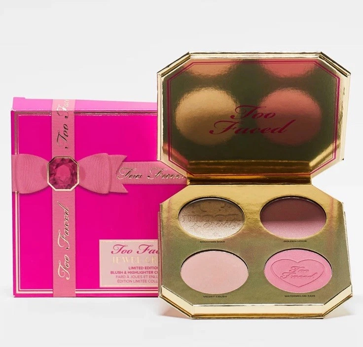 Too Faced JEWEL CRUSH Blush & Highlighter Face Palette - Limited Edition $39 NEW - Image 1 of 1