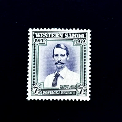 Sello SAMOA Occidental - 1939 Robert Louis Stevenson Sn 184 MLH r57🔥 Foto 1 de 2