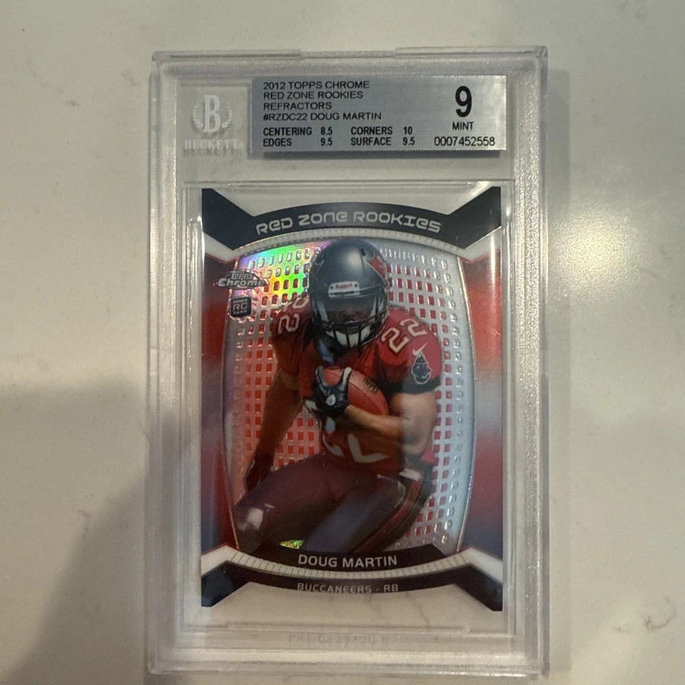 2012 Topps Chrome Red Zone Refractor Doug Martin BGS 9 Mint RC - Image 1 of 1