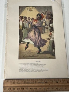 Ilustración de Funk de la Mujer Negra Angelina Bailando Principios del Siglo XX - Imagen 1 de 5