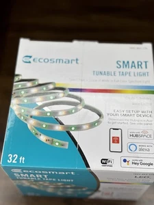New Ecosmart Smart RGB and Tunable White Tape Light 32 Ft Hubspace 1005 864 326  - Picture 1 of 2