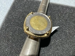 NEU mit Etikett (175 $) Statement atemberaubender Finezza Italien Münze 18K vergoldet Ring Größe 6 - Bild 1 von 8