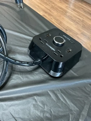 Cubie Time Hotel Alarm Clock 2 outlets + 2 USB Charging Surge Brandstand BPECT