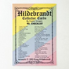 Hildebrandt Collector Cards 1992 #90 Checklist Comic Images Fantasy Sci-fi