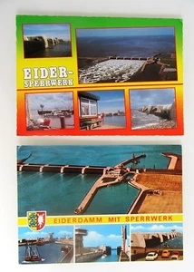 2 cartoline di sbarramento di oider diga presso Dithmarschen lotto non viaggiate da ~ 1970 - Foto 1 di 2