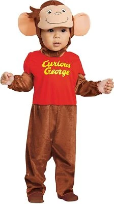 Disfraz Curious George Niño Pequeño Bebé Mono Animal Elegante Halloween Niño Foto 1 de 2