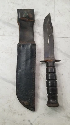 U.S. Camillus Military Knife,  7" Blade, Fixed Blade Vintage Combat Knife WWII - Image 1 of 4