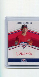 2018 Stars and Stripes 17U Team Autographs Cooper Benson Red Ink Auto 9/10