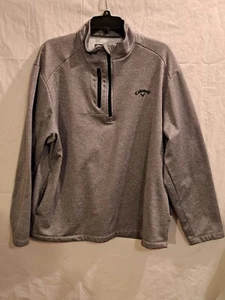 Callaway Fleece Lined 1/4 Zip Mock Neck Golf Pullover Shirt Gray X-Large Men's - Picture 1 of 19