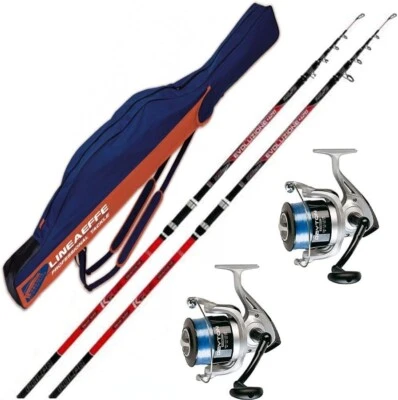 Kit 2 Evoluzione Beach Ledgering 4.20 mt 130 gr +2 Dayton 8000+Fodero Lineaeffe  - Immagine 1 di 3