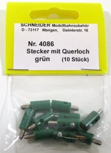 Schneider Z-H0 4086 Stecker mit Querloch grün (10 Stk) - NEU - Bild 1 von 1