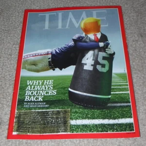 TIME MAGAZINE OCTOBER 9 2017 TRUMP WHY HE ALWAYS BOUNCES BACK SHIPS FREE - Picture 1 of 2