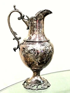 BEAUTIFUL ANTIQUE SILVERPLATE MERIDEN COMPANY PITCHER 13.4"H - Picture 1 of 12