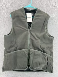 Chaleco BARBOUR Cuello en V Cálido Pila Cremallera Chaleco Para Hombres 44/2XL Verde EE. UU. Vellón Piel Sintética - Imagen 1 de 15