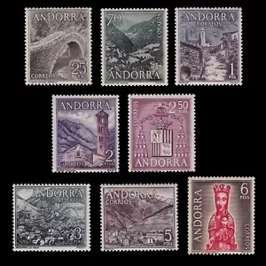 ANDORRA.Correo Español.1963-4.Tipos.Serie MNH.Edifil.60-67 - Imagen 1 de 3